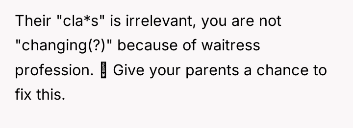 Their "cla*s" is irrelevant, you are not "changing(?)" because of...