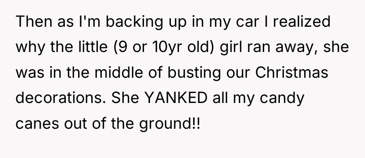Then as I'm backing up in my car I realized...