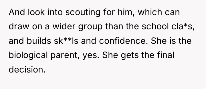 And look into scouting for him, which can draw on...