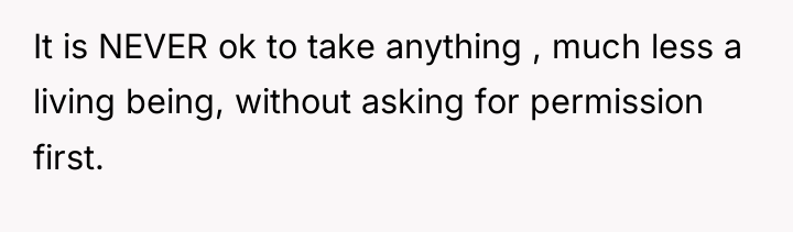 It is NEVER ok to take anything , much less...