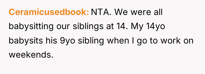 Ceramicusedbook NTA. We were all babysitting our siblings at 14....
