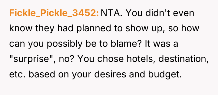 Fickle_Pickle_3452 NTA. You didn't even know they had planned to...