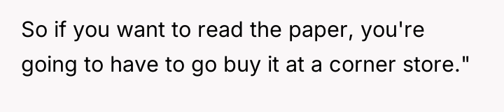 So if you want to read the paper, you're going...