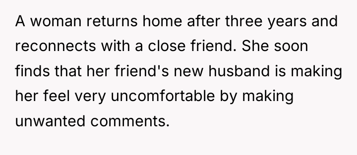 A woman returns home after three years and reconnects with...
