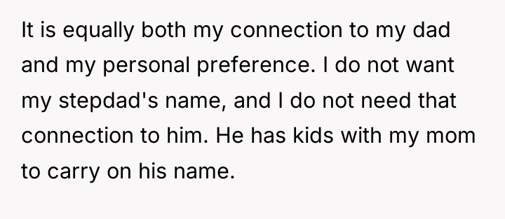 It is equally both my connection to my dad and...
