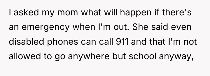 I asked my mom what will happen if there's an...