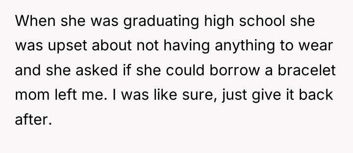When she was graduating high school she was upset about...