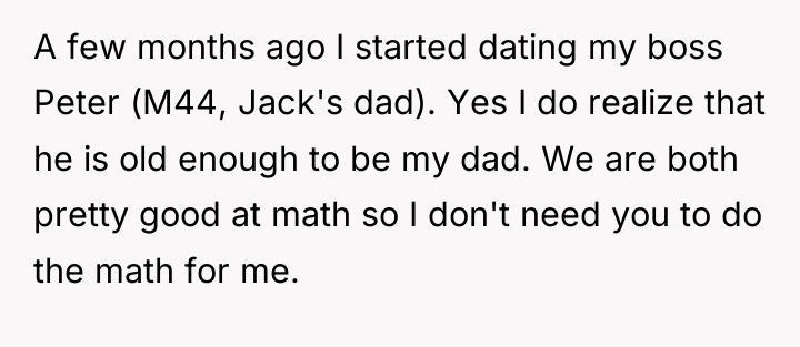 A few months ago I started dating my boss Peter...