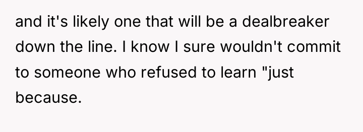 and it's likely one that will be a dealbreaker down...