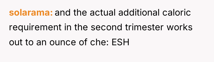 solarama and the actual additional caloric requirement in the second...