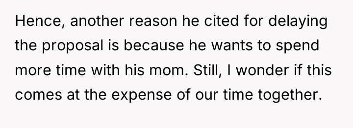 Hence, another reason he cited for delaying the proposal is...