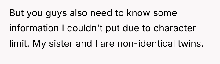 But you guys also need to know some information I...