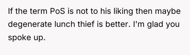 If the term PoS is not to his liking then...