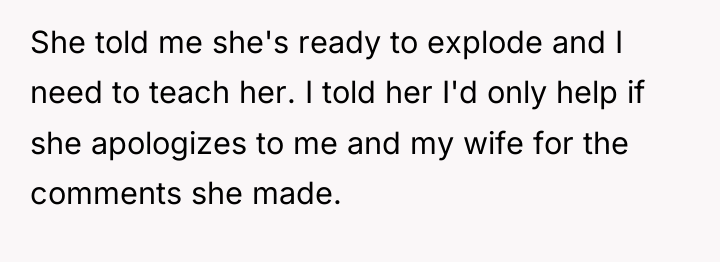 She told me she's ready to explode and I need...