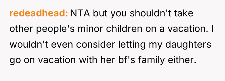 redeadhead NTA but you shouldn't take other people's minor children...