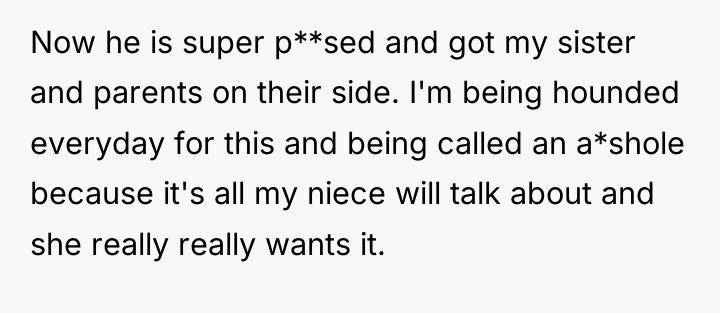 Now he is super p**sed and got my sister and...