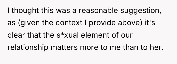 I thought this was a reasonable suggestion, as (given the...