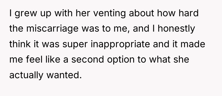 I grew up with her venting about how hard the...