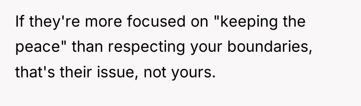 If they're more focused on "keeping the peace" than respecting...