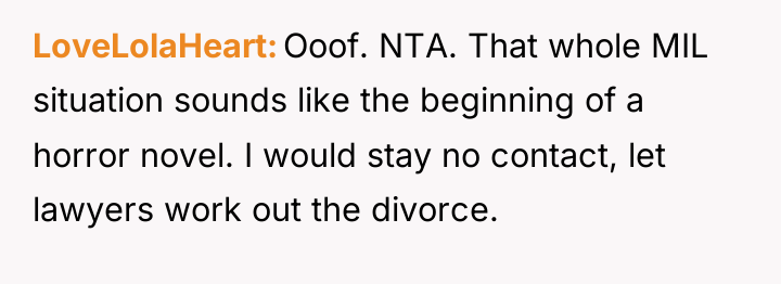 LoveLolaHeart Ooof. NTA. That whole MIL situation sounds like the...