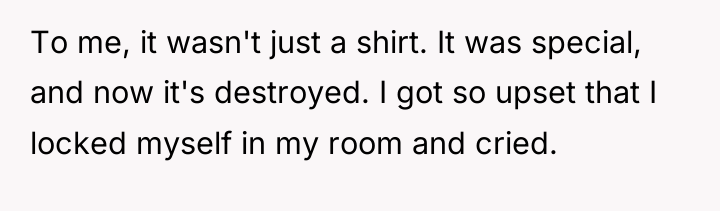 To me, it wasn't just a shirt. It was special,...