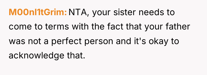 M00nl1tGrim NTA, your sister needs to come to terms with...