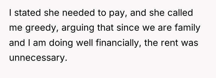 I stated she needed to pay, and she called me...