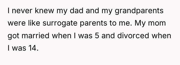 I never knew my dad and my grandparents were like...