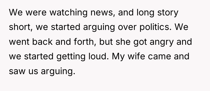 We were watching news, and long story short, we started...
