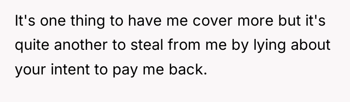 It's one thing to have me cover more but it's...
