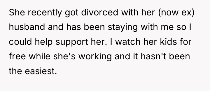 She recently got divorced with her (now ex) husband and...
