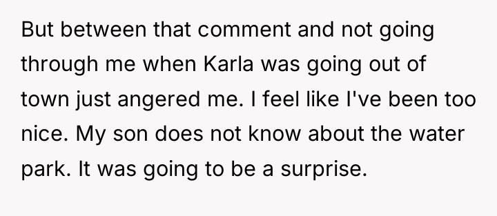 But between that comment and not going through me when...