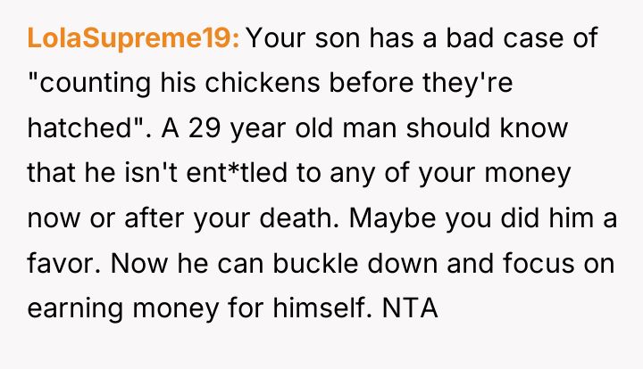 LolaSupreme19 Your son has a bad case of "counting his...