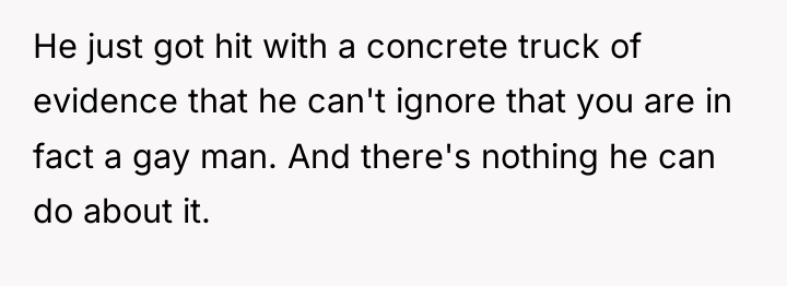 He just got hit with a concrete truck of evidence...