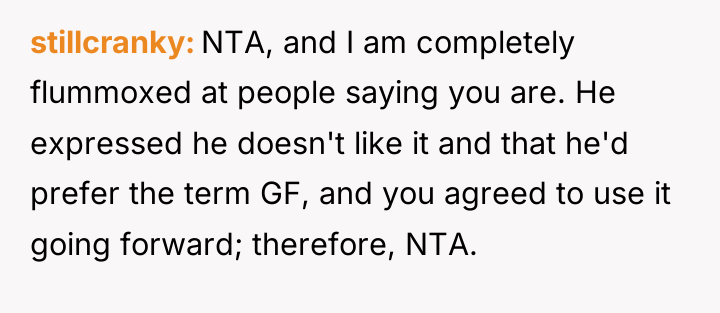 stillcranky NTA, and I am completely flummoxed at people saying...