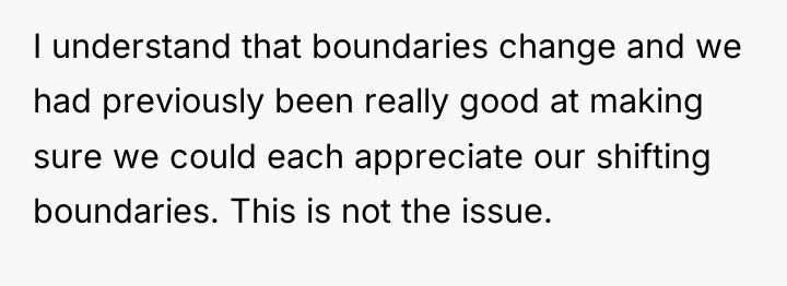 I understand that boundaries change and we had previously been...