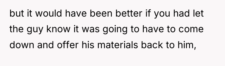 but it would have been better if you had let...