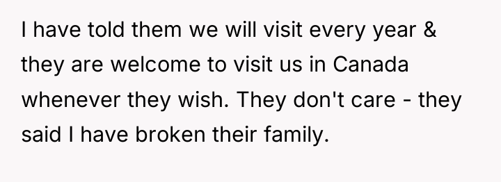 I have told them we will visit every year &...