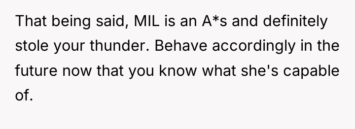 That being said, MIL is an A*s and definitely stole...