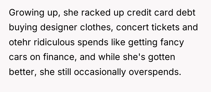 Growing up, she racked up credit card debt buying designer...