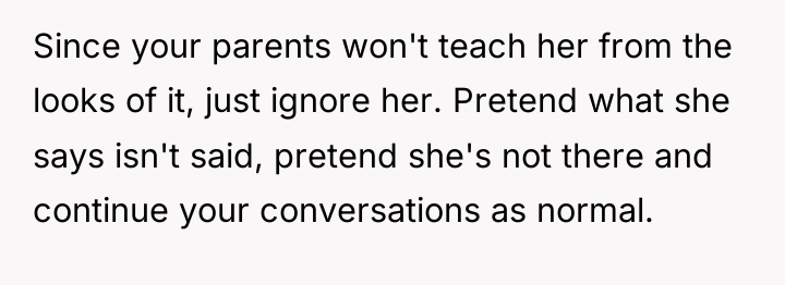 Since your parents won't teach her from the looks of...