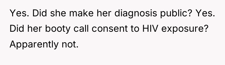 Yes. Did she make her diagnosis public? Yes. Did her...