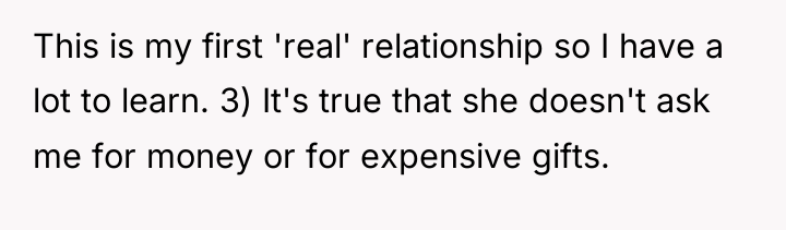 This is my first 'real' relationship so I have a...