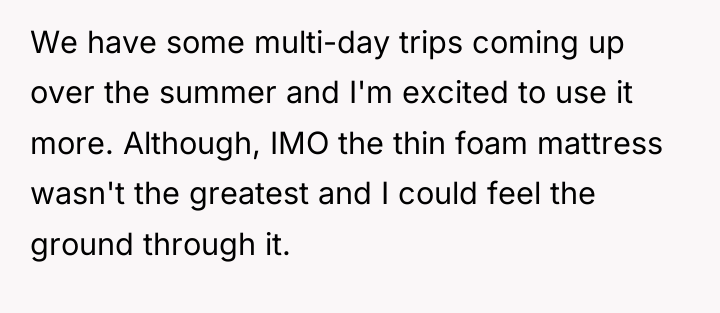 We have some multi-day trips coming up over the summer...