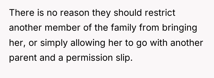 There is no reason they should restrict another member of...