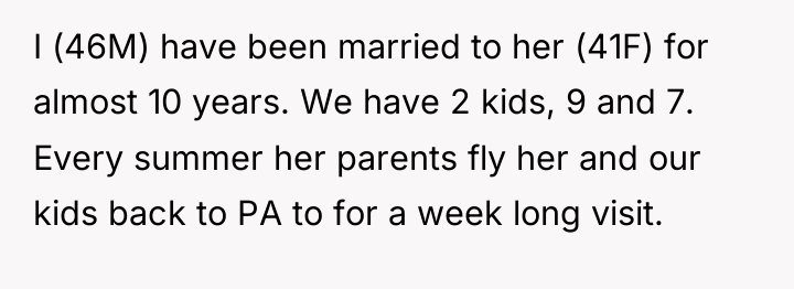 I (46M) have been married to her (41F) for almost...