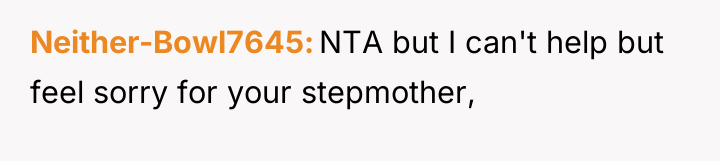 Neither-Bowl7645 NTA but I can't help but feel sorry for...