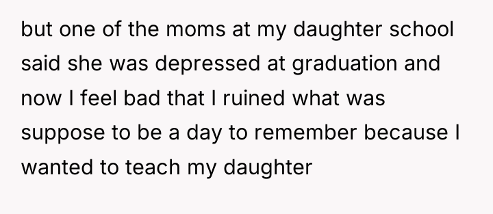 but one of the moms at my daughter school said...