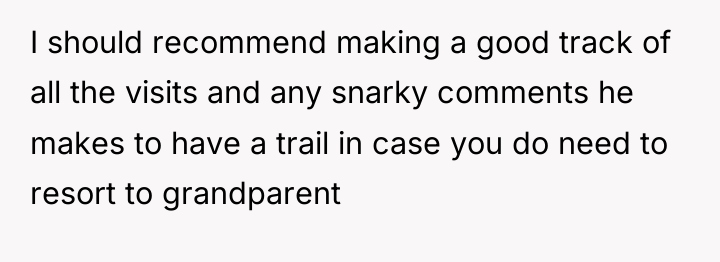 I should recommend making a good track of all the...