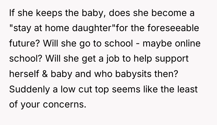 If she keeps the baby, does she become a "stay...